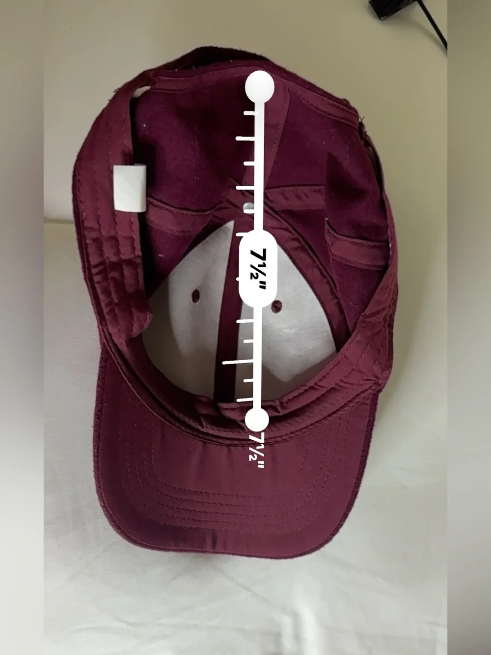 Burgundy Wool Blend Adjustable Strap Baseball Cap Hat | One Size Adjustable